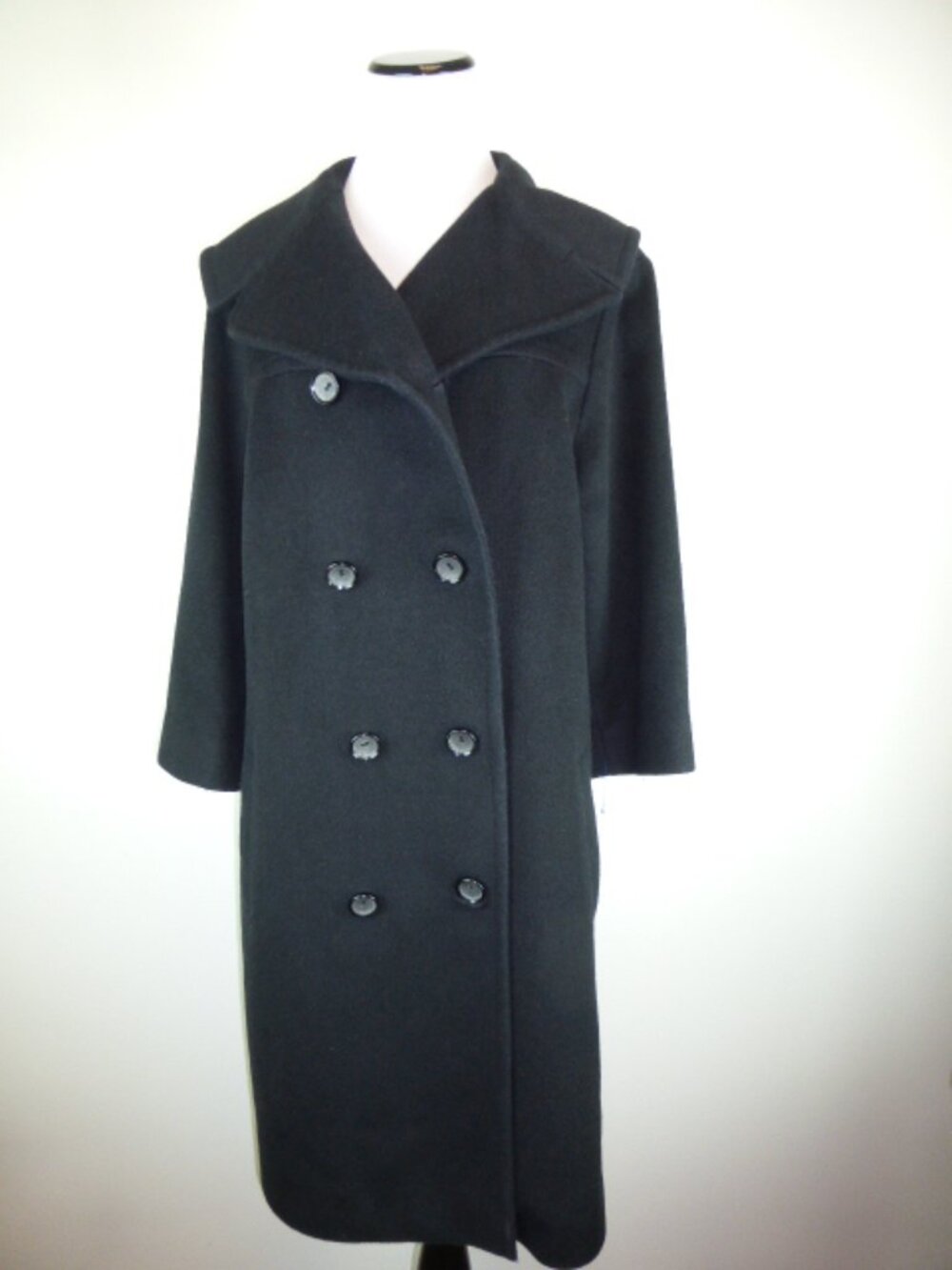 VINCE DOUBLE BREASTED CASHMERE MIDI PEA Coat L